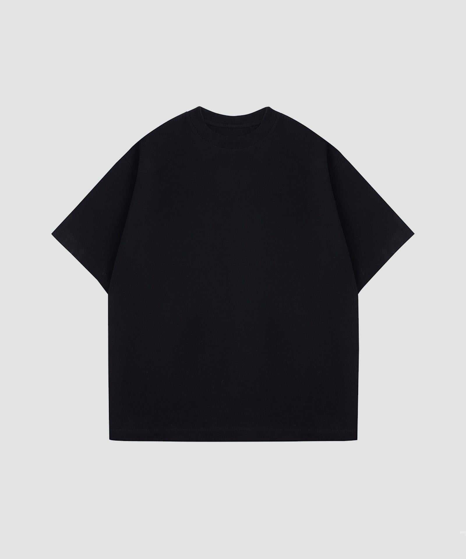 Midnight Black Oversize Tee - Fountain Zero