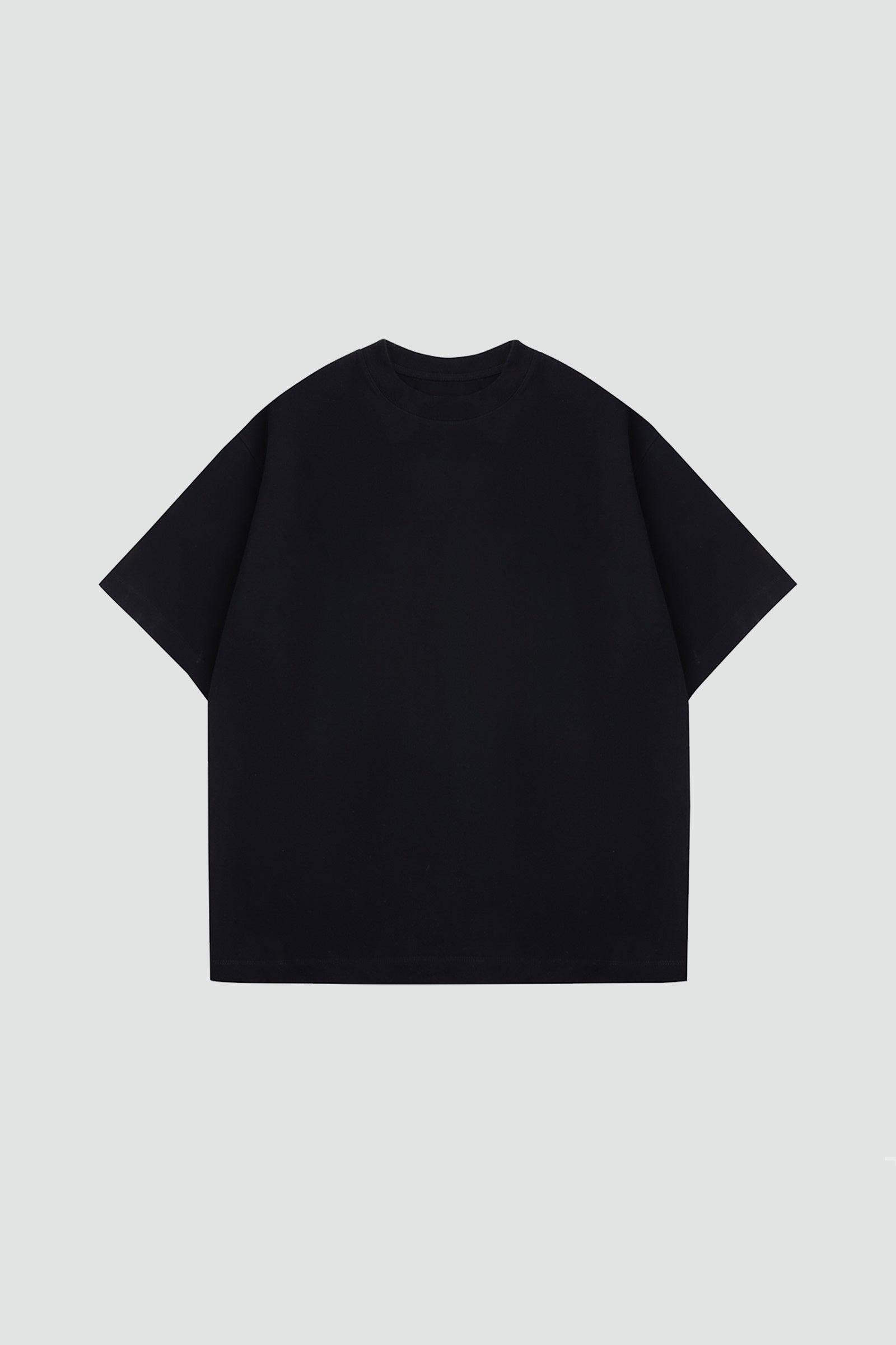 Midnight Black Oversize Tee - Fountain Zero