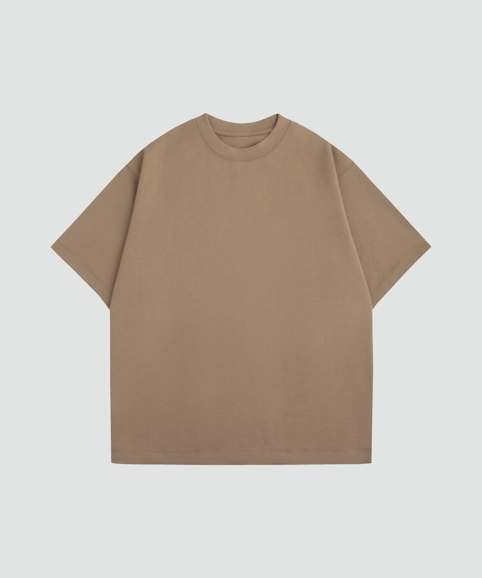 Coffee Brown Oversize Tee - Fountain Zero