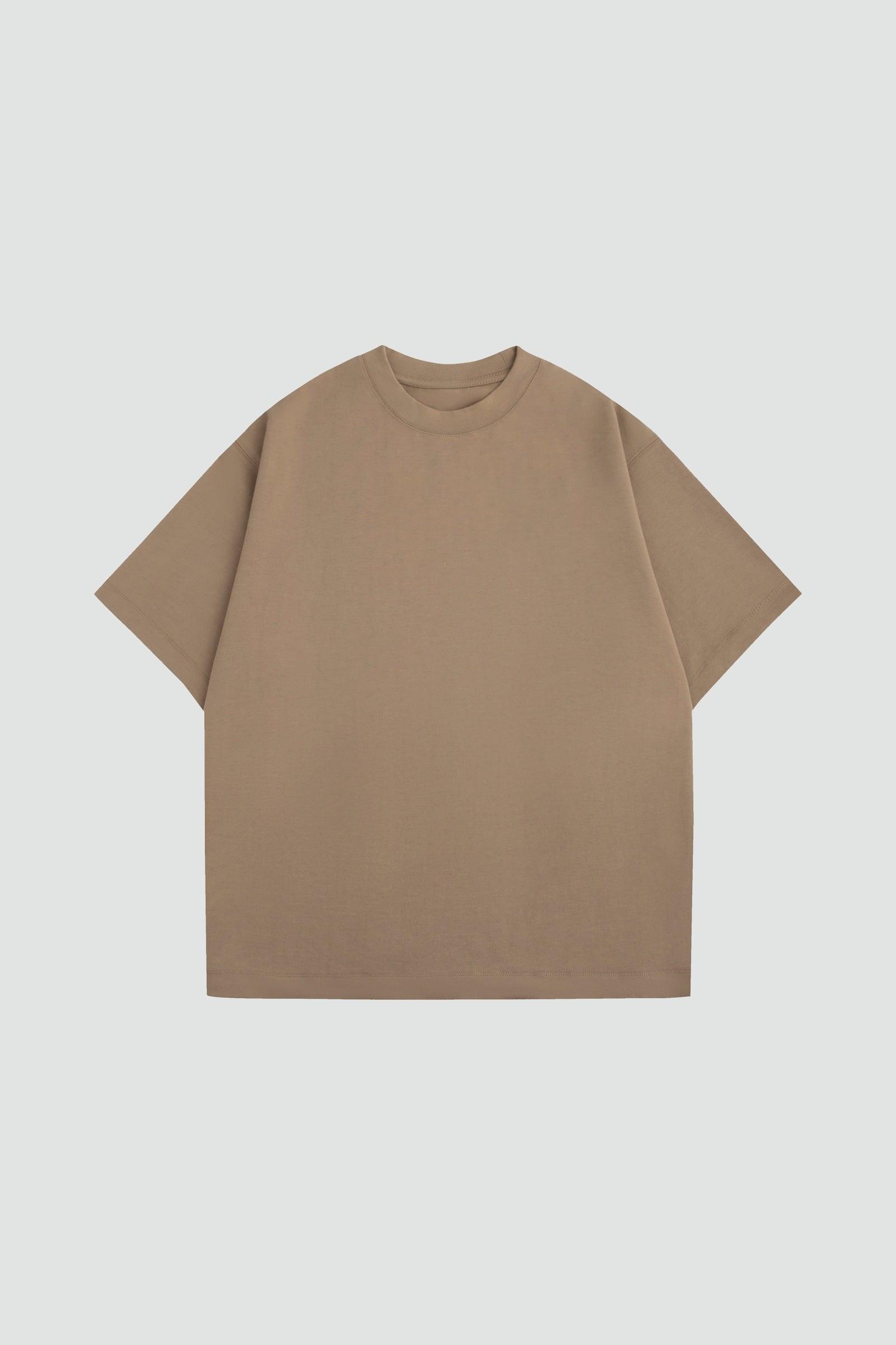 Coffee Brown Oversize Tee - Fountain Zero