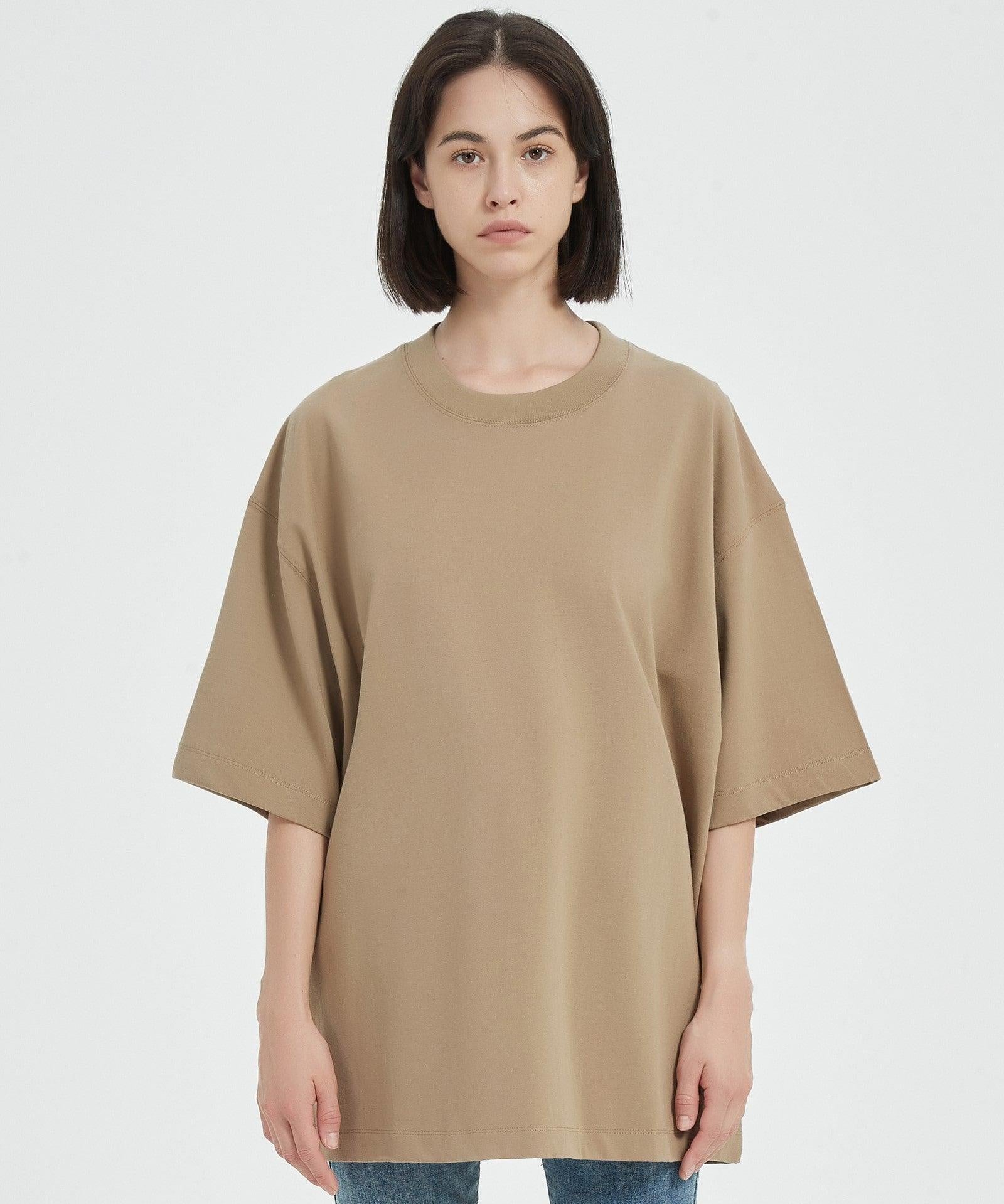 Coffee Brown Oversize Tee - Fountain Zero