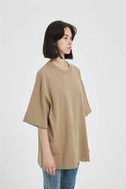 Coffee Brown Oversize Tee - Fountain Zero